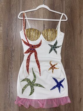 Jessica Bara Augustine Starfish Sequin Mini Dress